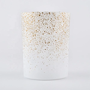 8oz  glass jar Scented Soy Frosted Candle Glass Jar with Wooden Lid