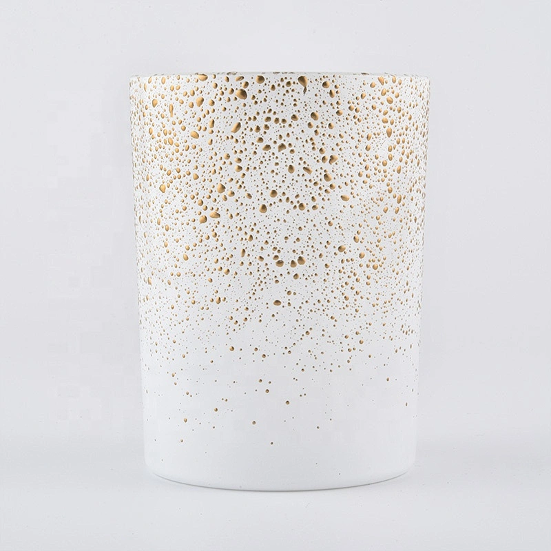 8oz  glass jar Scented Soy Frosted Candle Glass Jar with Wooden Lid