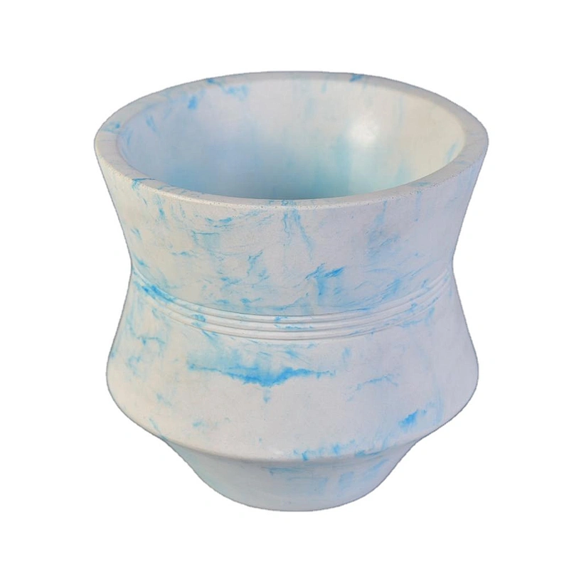 Wholesales custom blue luxury cemente matte candle jars