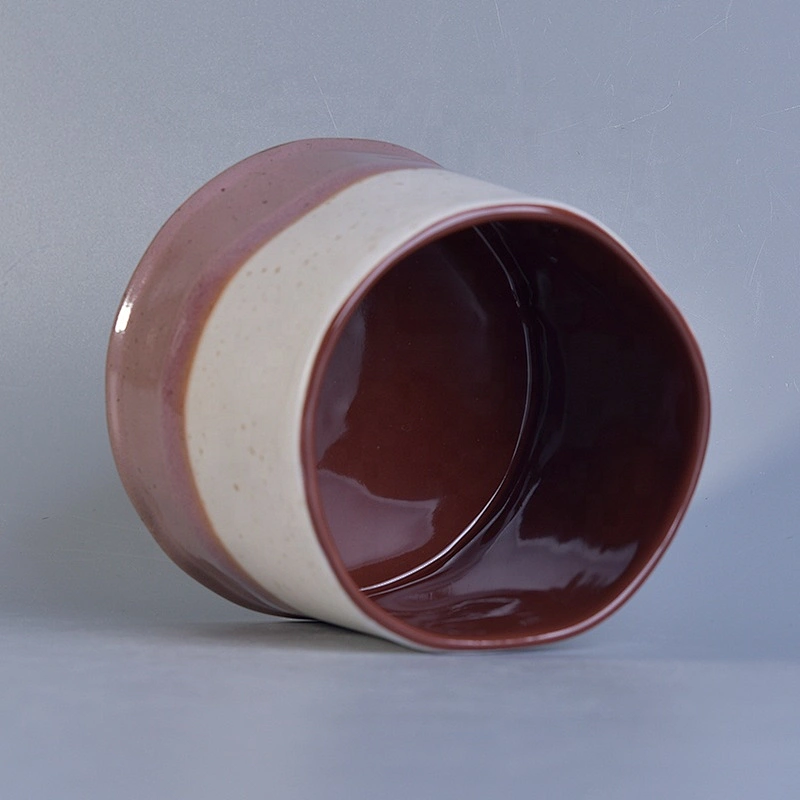 Empty glazed ceramic tealight scented candle holders home decoration in bulk