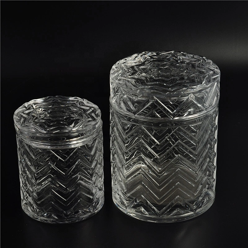 Sunny tea light clear glass candle jars with glass lid
