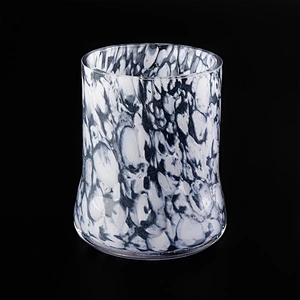 spotted glass jars unique color mixed candle vessel