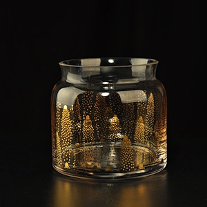Wholesales large crystal empty luxury glass candle containers