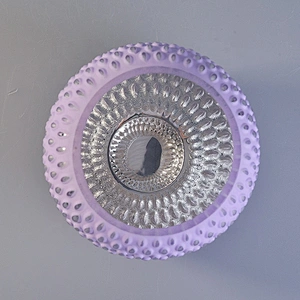 Purple engraving glazed Glass Candle vessels tealight plating candle Holder wedding Decor Use