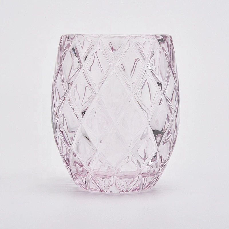 Luxury Crystal glass candle vessel transparent glass candle holder home decor