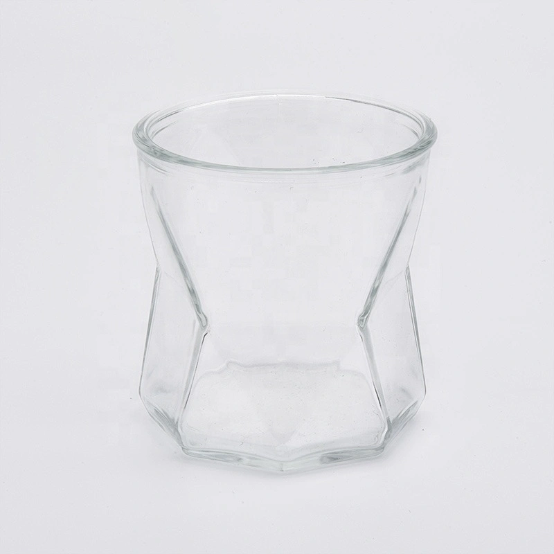 Sunny clear decorative luxury empty glass candle jars holder 10oz