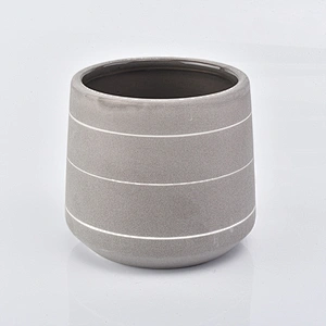 matte grey ceramic container, candle jar plants jar