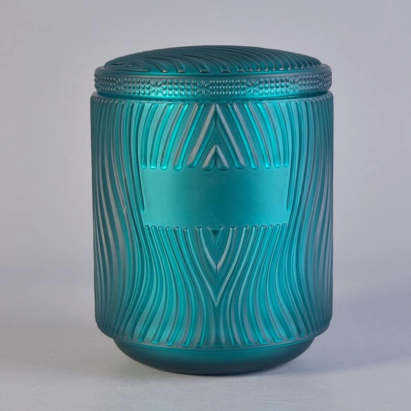 Clear customized votive candle bottles glass candle jars with lid for wedding