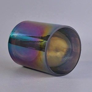 Cylinder gradient color customized candle jars glass candle holder wedding centerpieces wholesales
