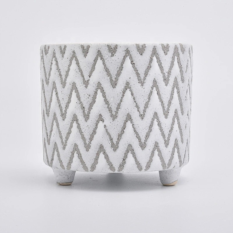 Round ceramic candle vessel vintage candle holder suppliers home decor