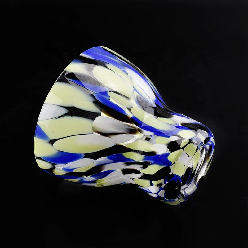 Vintage custom candle jar glass spraying candle holder home decoration