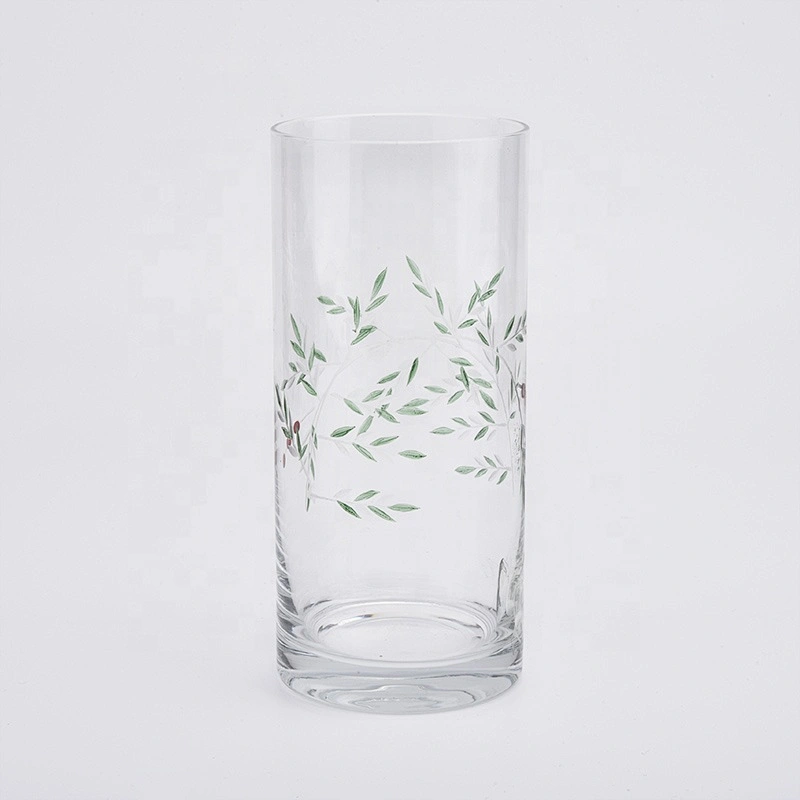Wholesales 900ml Pillar Candle Holders Glass Candle Holders for Soy Wax Home Decor