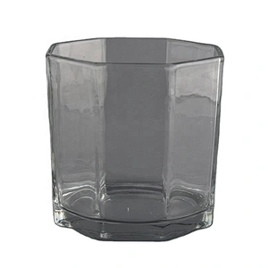 hexagonal glass candle jars with large capacity