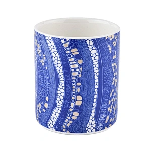 Sunny luxury custom blue glazed ceramic candle holder jars wholesales