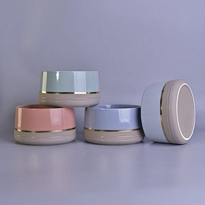 Sunny Custom decorative frosted large ceramic candle holder containers