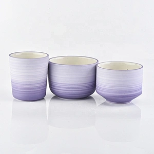 Unique votive gradient color matte ceramic candle holder wholesale home decor