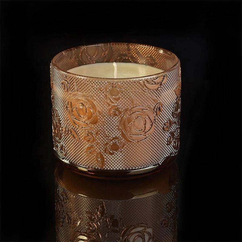 Wholesales rose votive custom glass jars for candle making
