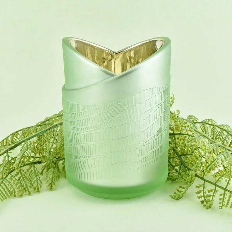 Wholesales custom luxury colored heart shape glass candle holder