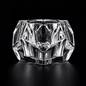 Wholesales tealight geometric crystal glass candle jars