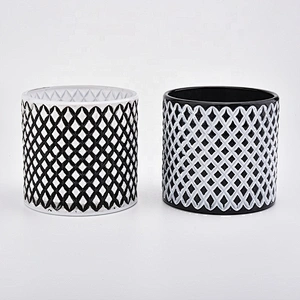 Handmade cylinder candle holder glass votive candle jars home decoration use
