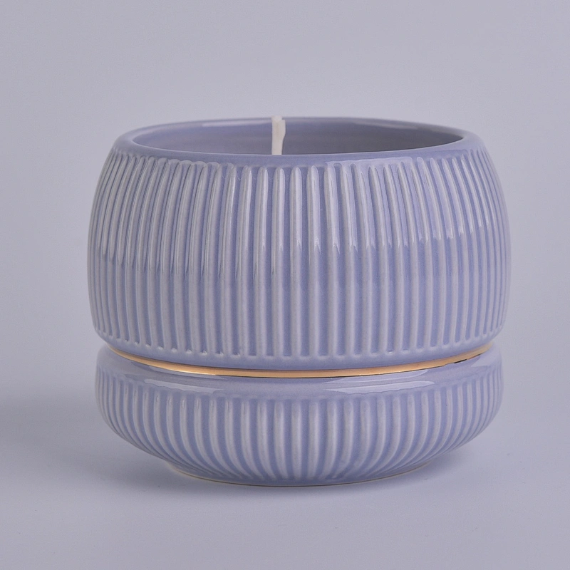 Sunny glassware luxury romantic tealight ceramic candle jars 10oz 20oz