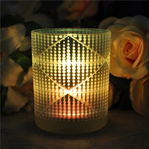 12oz mercury tealight matte candle holders glass
