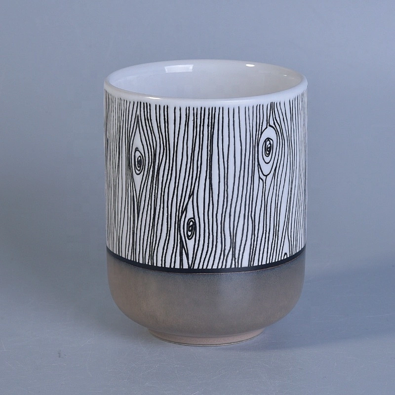 500ml Empty glazed ceramic candle containers votive church candle holders home decoration wholesale