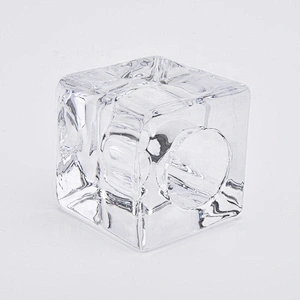 Transparent mini crystal glass tealight candle jars for wedding