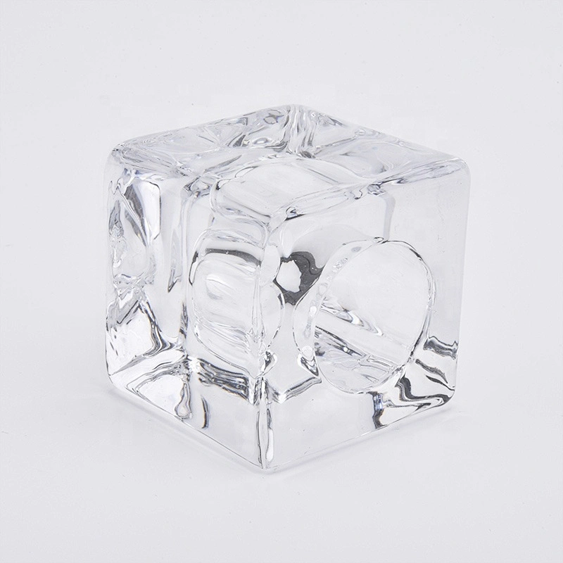 Transparent mini crystal glass tealight candle jars for wedding