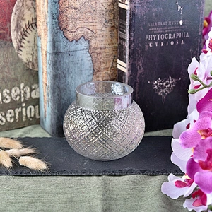 Antique ball-shape candle container votive glass candle vessel home decor factory