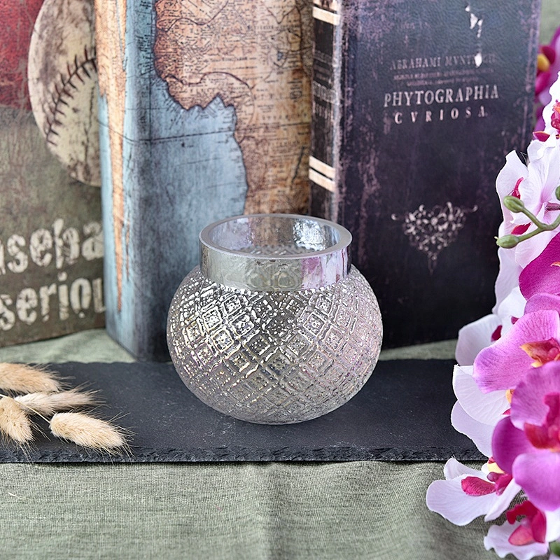 Antique ball-shape candle container votive glass candle vessel home decor factory