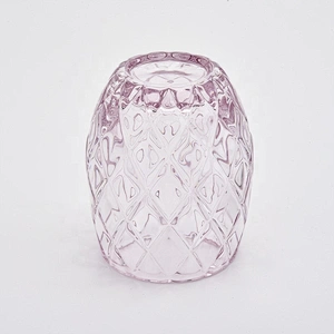 Luxury Crystal glass candle vessel transparent glass candle holder home decor