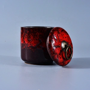 Custom luxury ceramic candle holders with lid home decor