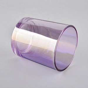Sunny purple luxury custom tealight crystal glass candle holder