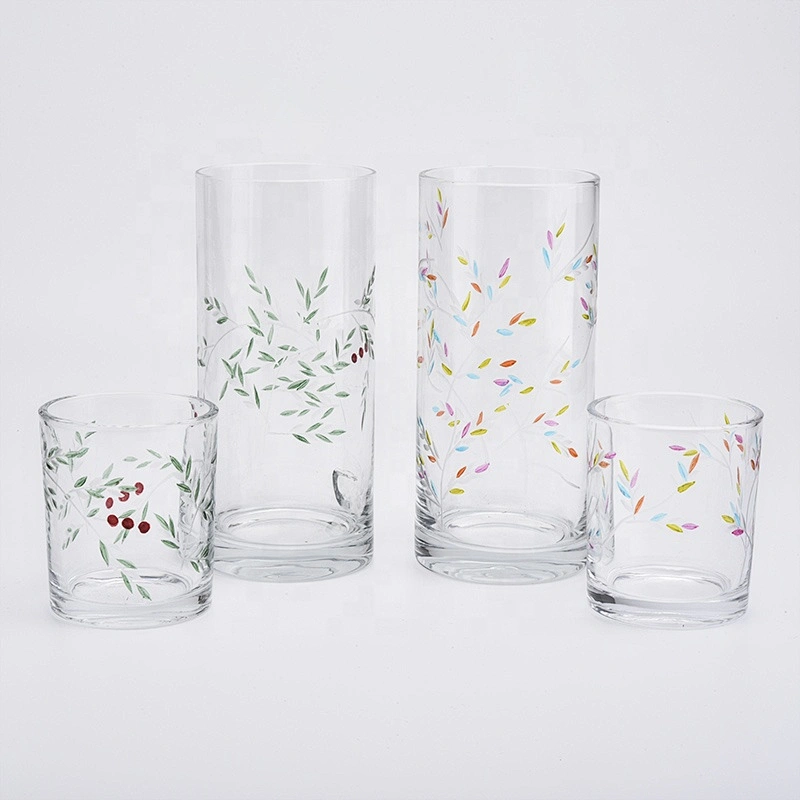 Wholesales 900ml Pillar Candle Holders Glass Candle Holders for Soy Wax Home Decor