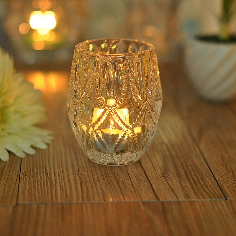 Luxury votive transparent glass candle jars bulk 10oz 20oz
