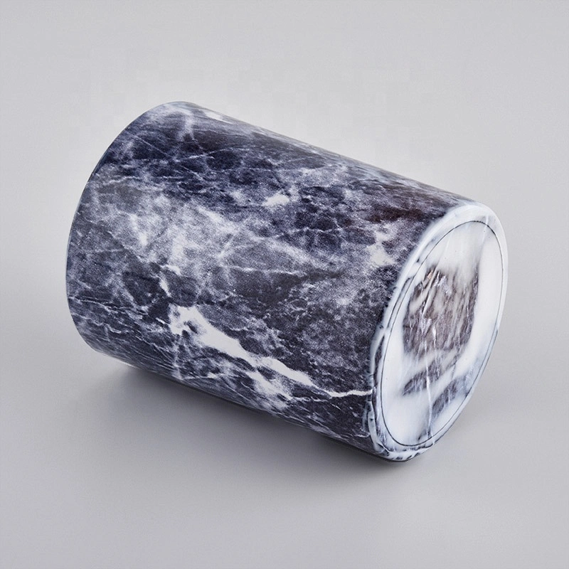 marble painting glass candle holders
