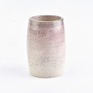 Wholesale Speckled amber Ceramic Candle Holder Home Decoration
