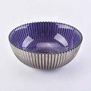 Custom candle bowl electroplating glass candle vessel home decoration