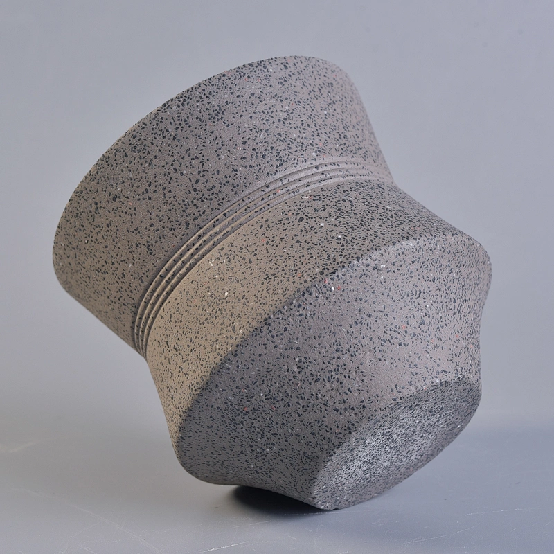 Wholesales Empty custom grey candle cement jars home decor