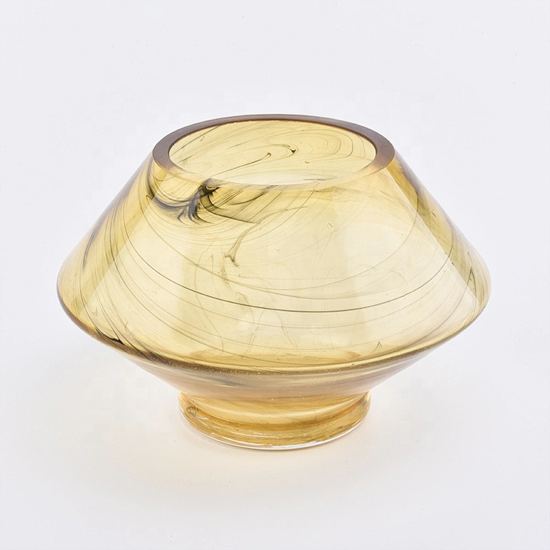 Transparent gold church Glass Candle container tealight candle Holder party Decor Wholesales