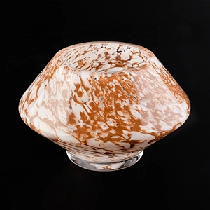 Antique iridescent glass candle container home Decoration