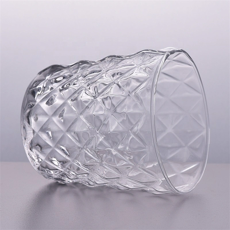 Clear crystal candle container glass tea light candle jar bedroom decor factory