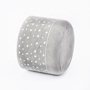 Supply circle concrete candle jar spot pattern cement candle vessel wedding decor