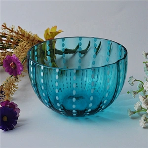 Sunny custom blue crystal luxury candle glass holder