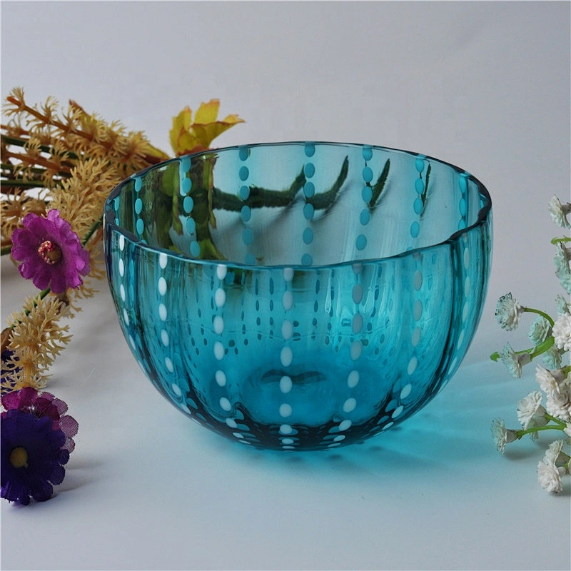 Sunny custom blue crystal luxury candle glass holder