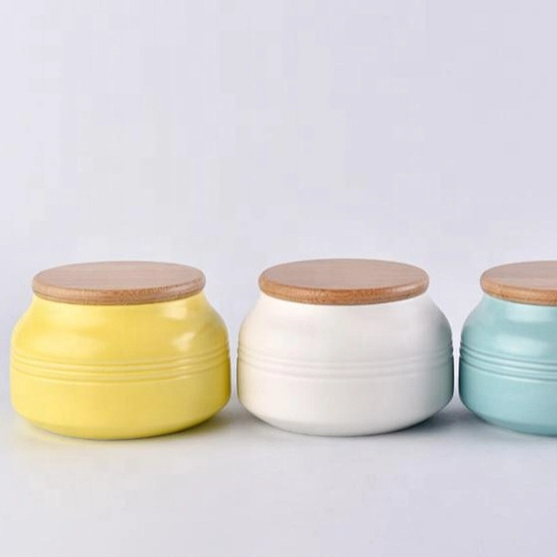 10oz Glazed Belly Ceramic Candle Jars ome Decoration Pieces