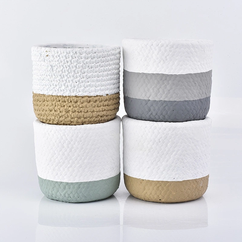 Cylinder concrete candle vessel votives candle holder home decoration