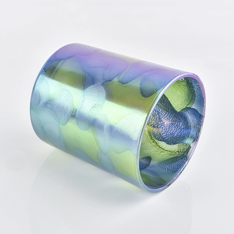 Customized candle vessel handmade glass tea light candle jar