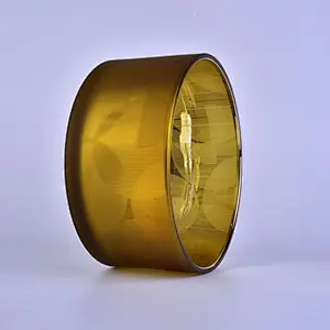large glass candle vessel,  luxury electroplating glass candle container